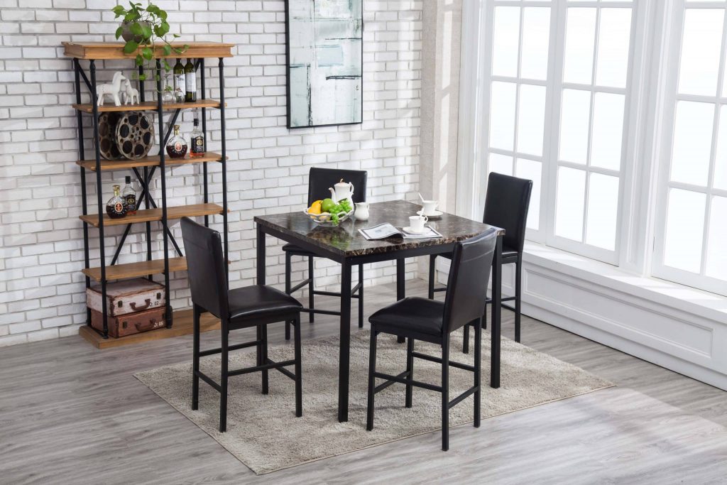 Arjen 5pc Counter Height Dining Set