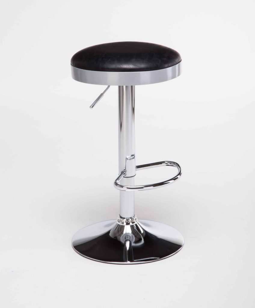 Copley Chrome Backless Adjustable Stool