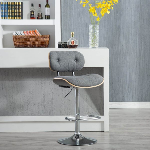 Smuk Bentwood Adjustable Swivel Stool