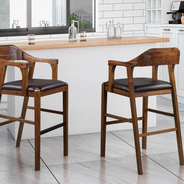 Rasmus Wood Counter or Bar Stool