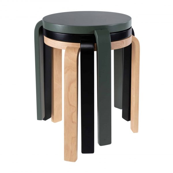 Mateo Round Backless Stacking Stools – Set of 2